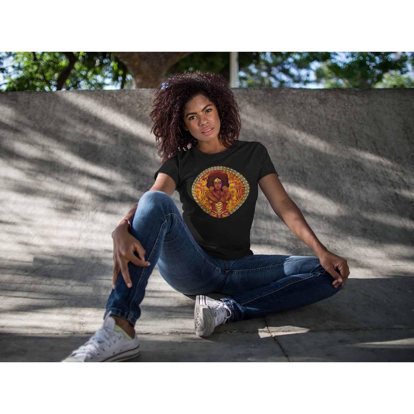 Blacknificent Printed Tee AMARA African Warrior Princess Unisex Tee