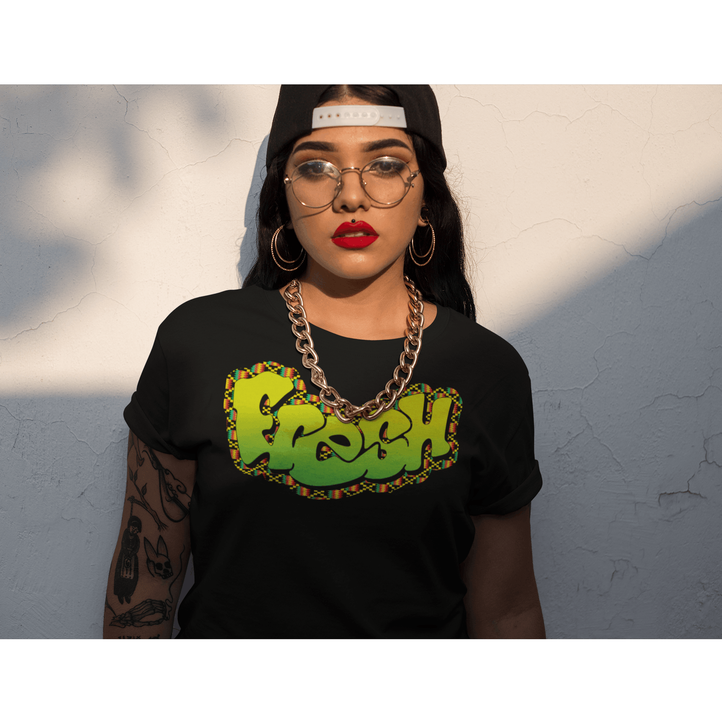 Blacknificent Printed Tee Kente FRESH Retro 90's Unisex T-Shirt