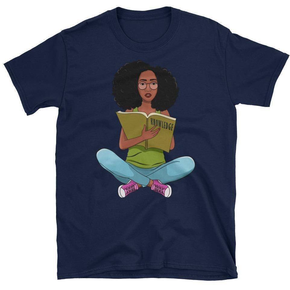 Blacknificent Printed Tee Navy / S Knowledge is Power - Short Sleeve Unisex Tee