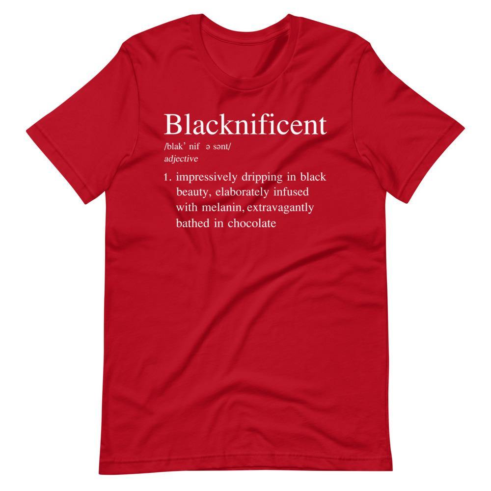 Blacknificent Printed Tee Red / S Blacknificent Melanin Poppin Summer Tee