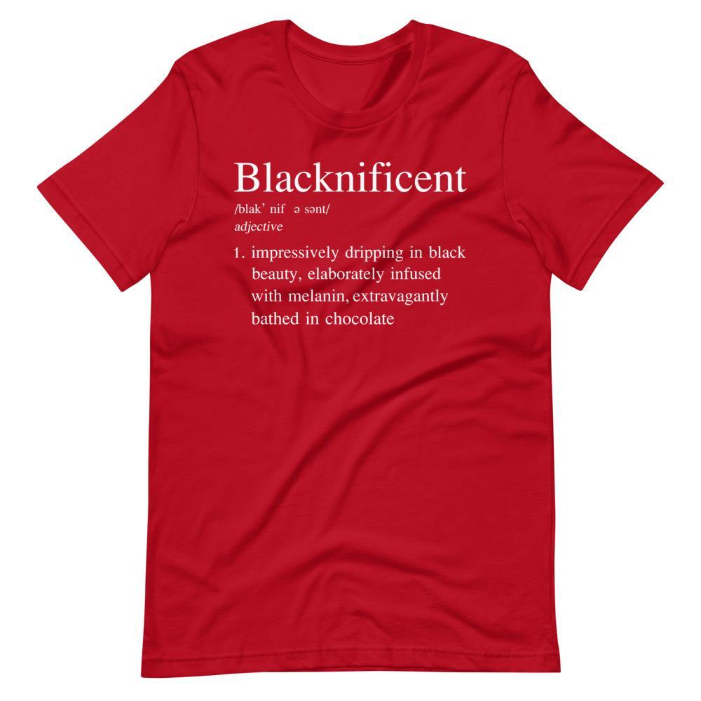 Blacknificent Printed Tee Red / S Blacknificent Melanin Poppin Summer Tee