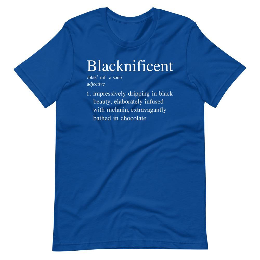 Blacknificent Printed Tee True Royal / S Blacknificent Melanin Poppin Summer Tee