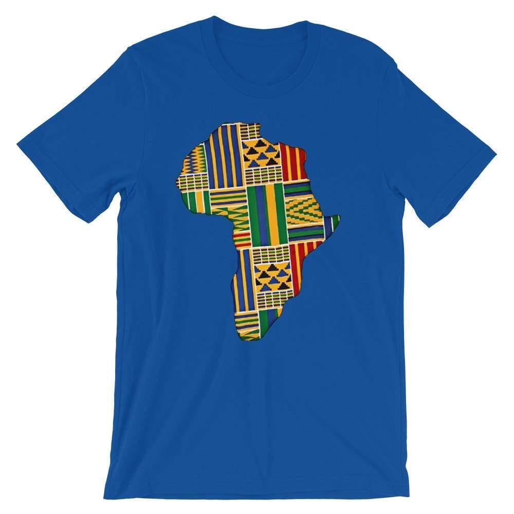 Blacknificent Printed Tee True Royal / S Kente Africa Unisex Tee