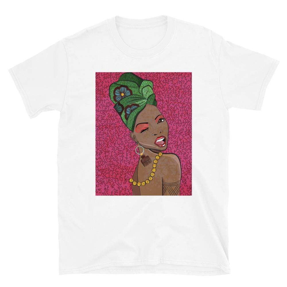 Blacknificent Printed Tee White / S Afro Pop Hey Queen Unisex Tee