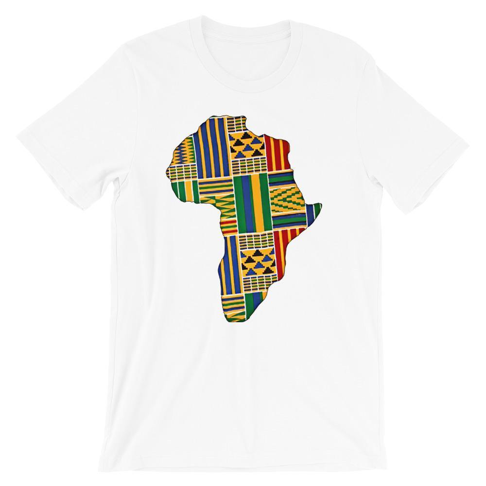 Blacknificent Printed Tee White / S Kente Africa Unisex Tee