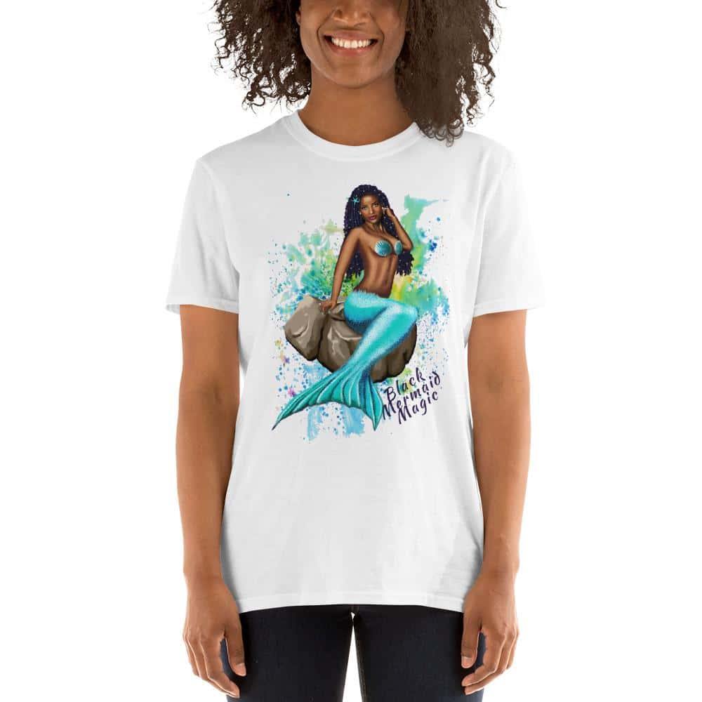 Blacknificent Printed Tee White / S NYMAH - Black Mermaid Magic Tee