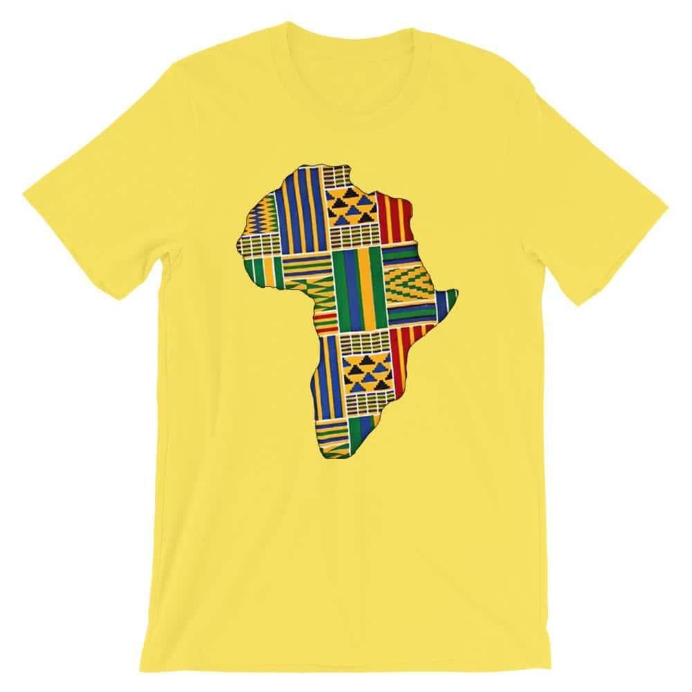 Blacknificent Printed Tee Yellow / S Kente Africa Unisex Tee