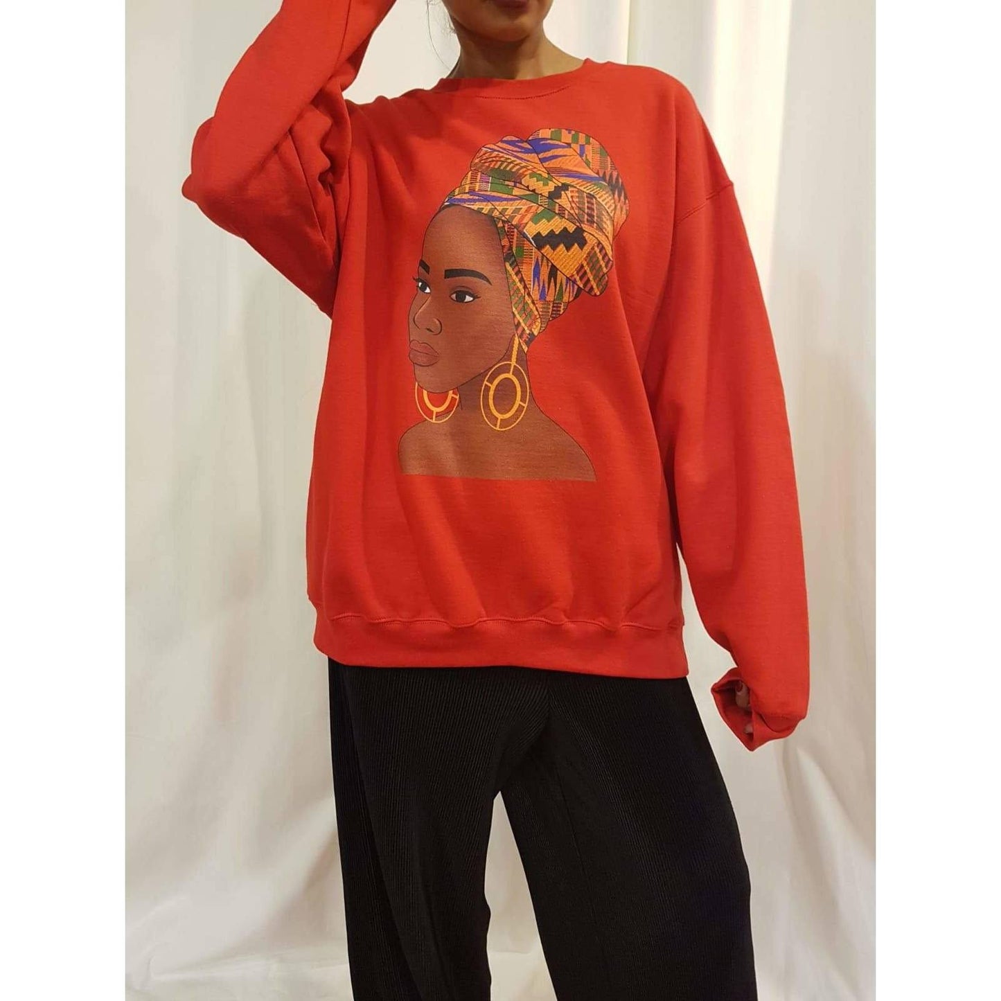 Blacknificent Sweatshirt Kente Queen Sweatshirt