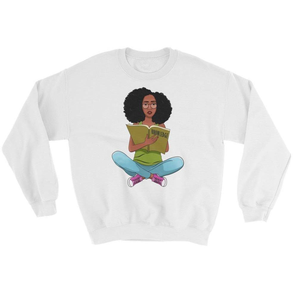 Blacknificent Sweatshirt White / S Knowledge is Power Sweatshirt