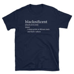 Blacknificent Printed Tee Navy / S Blacknificent Pride Short-Sleeve Unisex T-Shirt