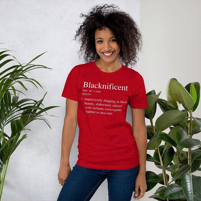 Blacknificent Printed Tee Red / S Blacknificent Melanin Popping Unisex Tee