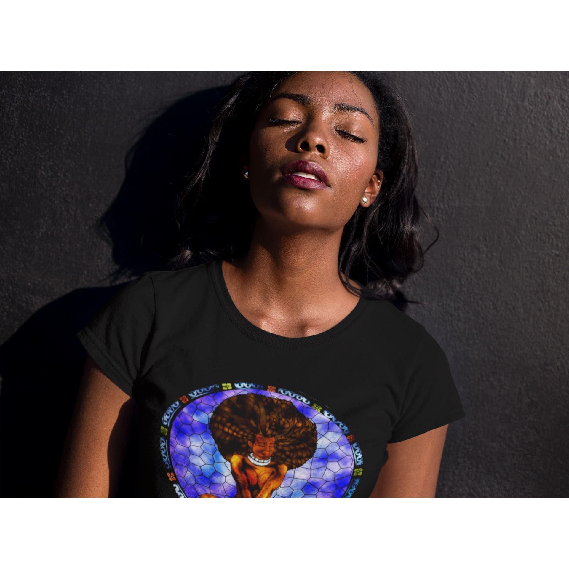 Blacknificent Printed Tee Stained Glass Divine Goddess - Unisex Tee