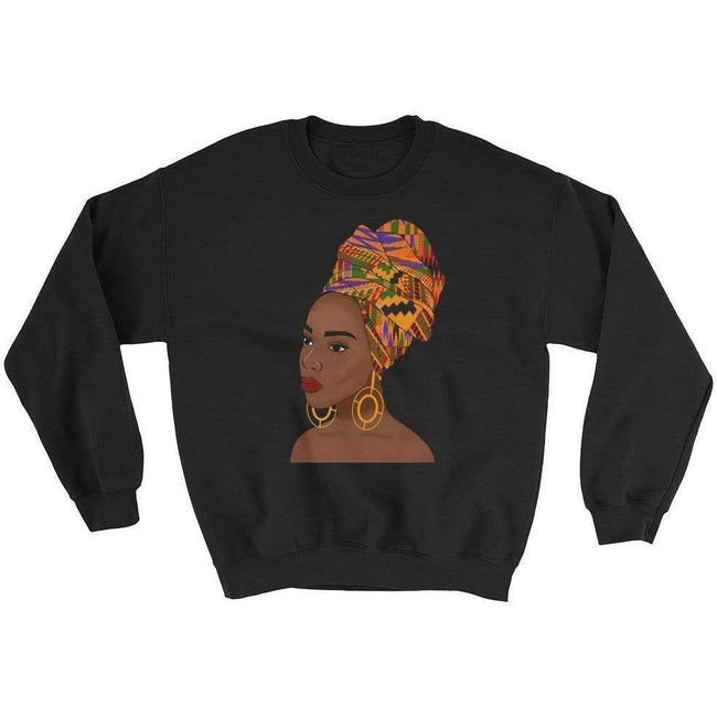 Blacknificent Sweatshirt Black / S Kente Queen Sweatshirt