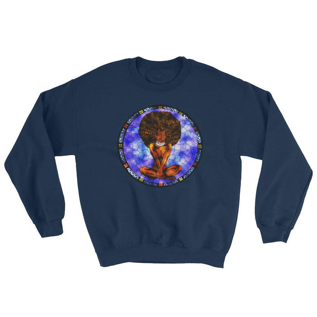 Blacknificent Sweatshirt Navy / S Stained Glass Divine Goddess Sweatshirt
