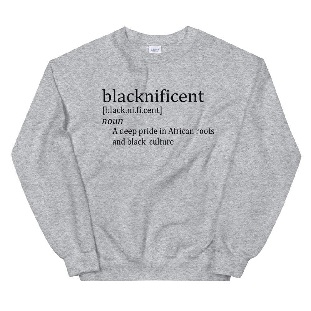 Blacknificent Sweatshirt Sport Grey / S Blacknificent, African Pride Sweatshirt