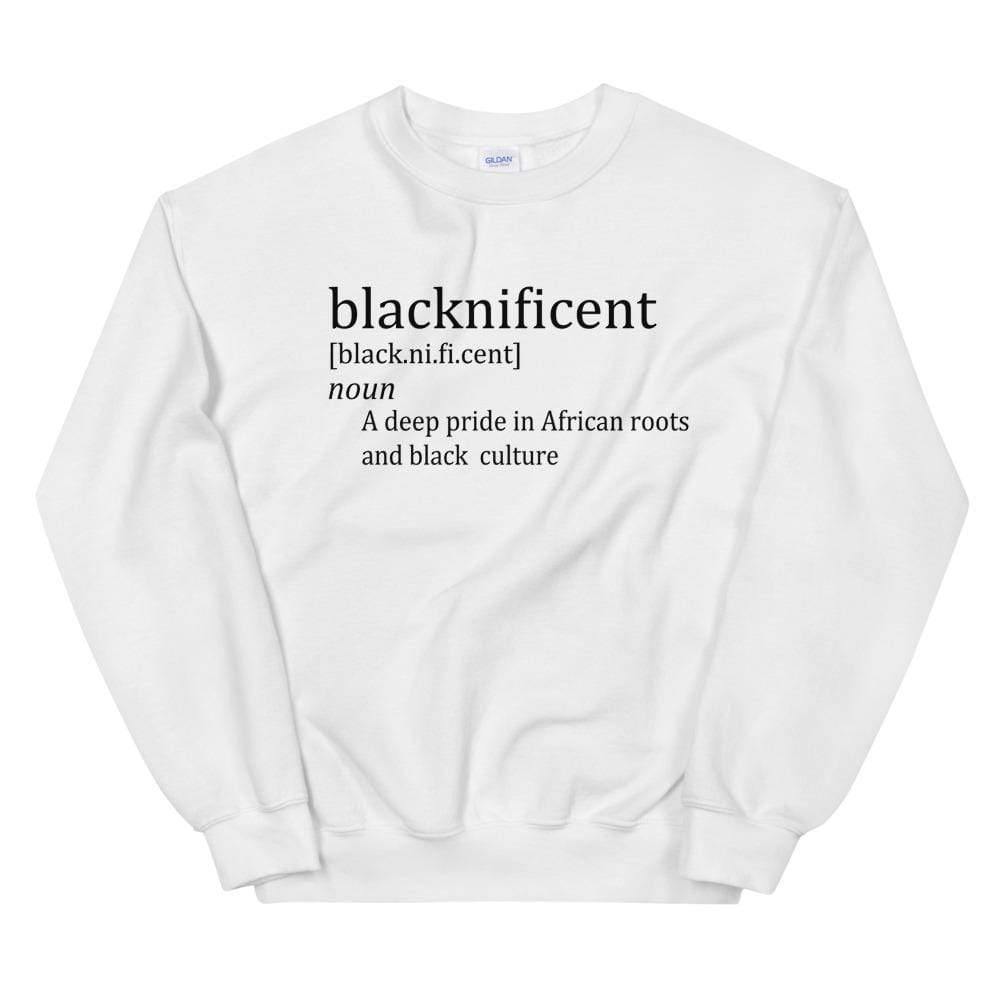 Blacknificent Sweatshirt White / S Blacknificent, African Pride Sweatshirt